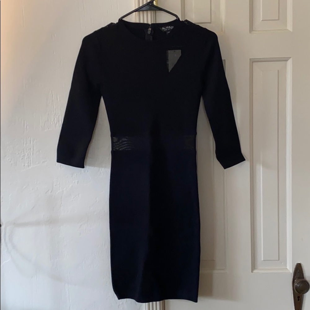NWT Miss Selfridge Black Mesh Midi Dress Size 4